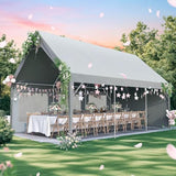 Quictent Heavy Duty 10x20 ft Carport Tent with Ultra-High Peak & Ventilation Windows, Waterproof Outdoor Canopy Shelter for Events, Storage, Parking & Wedding - Gray Quictent