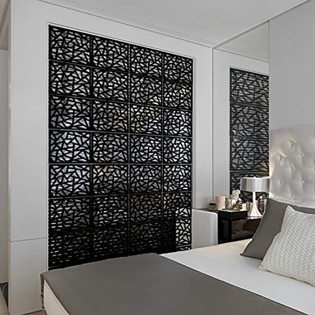 Kernorv Hanging Room Divider Made of Environmentally PVC, 12 PCS Partitions Panel Screen for Decorating Bedroom, Dining, Study and Sitting-Room, Hotel, Bar and Restaurant KERNORV
