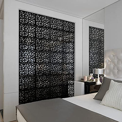 Kernorv Hanging Room Divider Made of Environmentally PVC, 12 PCS Partitions Panel Screen for Decorating Bedroom, Dining, Study and Sitting-Room, Hotel, Bar and Restaurant