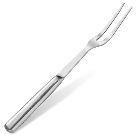 Two Pronged Stainless Steel Fork - 11" Serving Fork Large for Meat Carving Fork Heavy Duty Two Prong Fork Tines Meat Fork - Big Forks for Cooking Fork 2 Prong Meat Forks for Lifting Barbecue Fork Lagarto