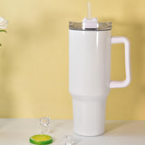 AGH 40 oz Sublimation Tumblers with Handle 4 Pack Stainless Steel Insulated Tumblers Blanks Water Bottle Travel Cups AGH