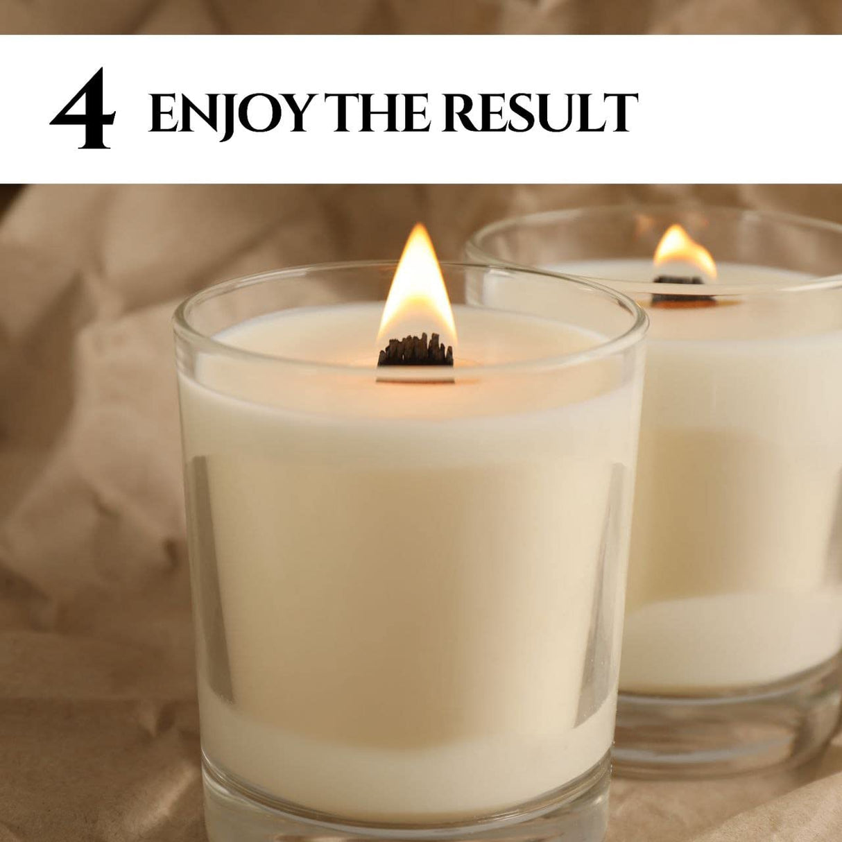 50PCS Wicks Wooden Set for Candles – 25PCS Candle Wicks with 25PCS Metal Base for Candlescience DIY Supplies YARRD