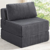 MEGAYES 4-in-1 Folding Sofa Bed Convertible Chair Couch Foldable Chaise Lounger & Mattress Pocket Coils+Foam Fill, Portable No Assembly Boneless Sofa Floor Futon for Living Room/Bedroom, Gray Single MEGAYES