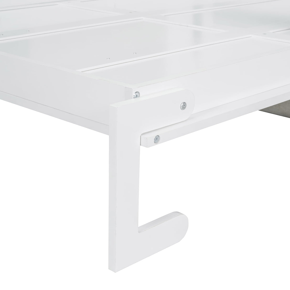 Ball & Cast Murphy Bed Full Size Wall Bed with Sofa,can be Folded,Multifunctional Wood Hideaway Cabinet Bed Frame,Slat Support,Save Space,for Apartment,Guest Room,White Ball & Cast