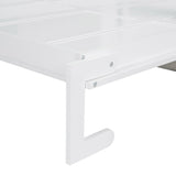 Ball & Cast Murphy Bed Full Size Wall Bed with Sofa,can be Folded,Multifunctional Wood Hideaway Cabinet Bed Frame,Slat Support,Save Space,for Apartment,Guest Room,White Ball & Cast