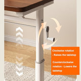 HSPLXYT Manual Adjustable Desk Standing Desk Study Table Gaming Desks Movable Writing Table Computer Desks for Home, Office, Workstation; Multifunctional Bedside Table(Gray,100cm/39.37in) HSPLXYT