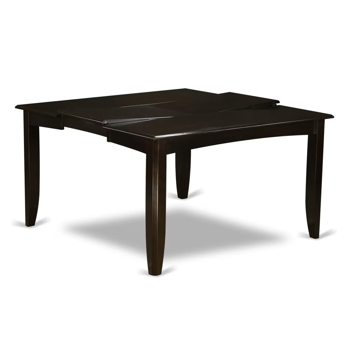 East West Furniture PFBO9-CAP-W 9 Piece Modern Dining Table Set Includes a Square Wooden Table with Butterfly Leaf and 8 Kitchen Dining Chairs, 54x54 Inch, Cappuccino East West Furniture