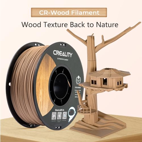 3D Printer PLA CR-Wood Filament, 3D Printer Filament 1.75 mm, Smooth Silk Texture, Toughness, 1kg(2.2lbs)/Spool Printing Filament, for All FDM Printers (Wood) - WoodArtSupply