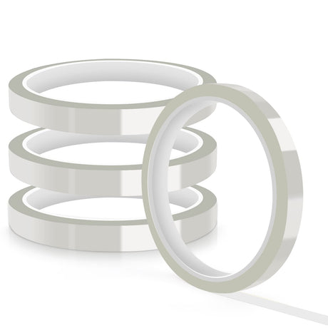 HTVRONT Heat Tape for Sublimation, 4 Rolls 10mm x33m 108ft Heat Resistant Tape for Heat Press, Heat Transfer Tape Thermal Tape for Electronics & Heat Vinyl Press Tape No Residue(Transparent) HTVRONT