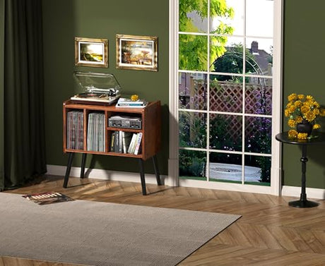 Record Player Table, Mid-Century Nature UODERS