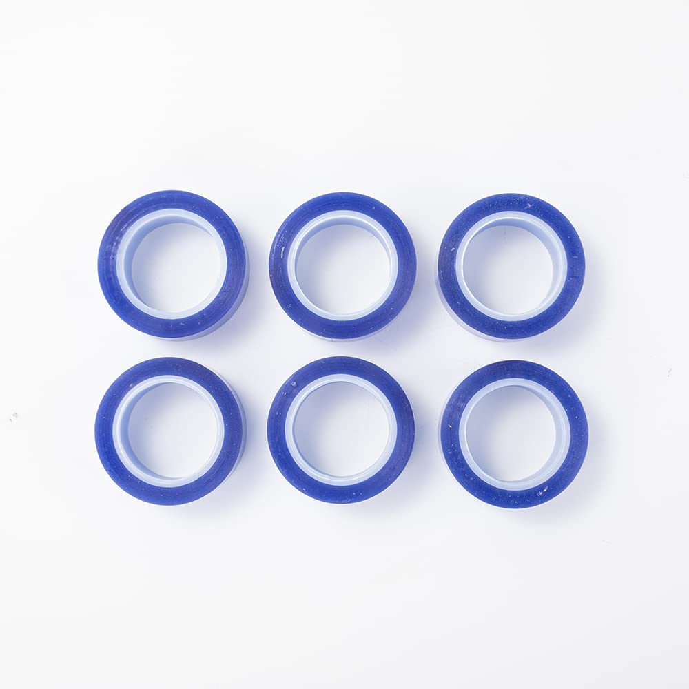 PYD Life 6 Rolls Sublimation Blanks 0.8 Inch x 52 Ft Heat Resistant Tape, Blue Heat Tape, Thermal Tape Up to 250 C(480 F) for Sublimation Tumblers Mugs Sublimation Print Heat Press PYD Life