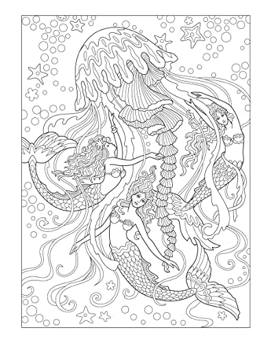 Creative Haven Magnificent Mermaids Coloring Book (Adult Coloring Books: Fantasy) Dover Publications