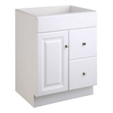 Design House Wyndham 24 Inch Bathroom Vanity, Ready to Assemble, Solid Wood, White, 597161 Design House