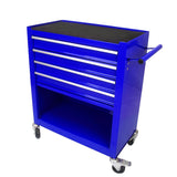 BouPower Rolling Tool Chest, 4-Drawer Rolling Tool Box with Interlock System and Wheels for Garage, Warehouse, Workshop, Repair Shop Blue BouPower