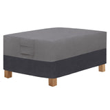 Easy-Going Patio Coffee Table Cover Small Outdoor Rectangular Table Cover, UV Resistant Waterproof Patio Furniture Cover (48" Lx28 Wx16 H, Gray/Dark Gray) Easy-Going