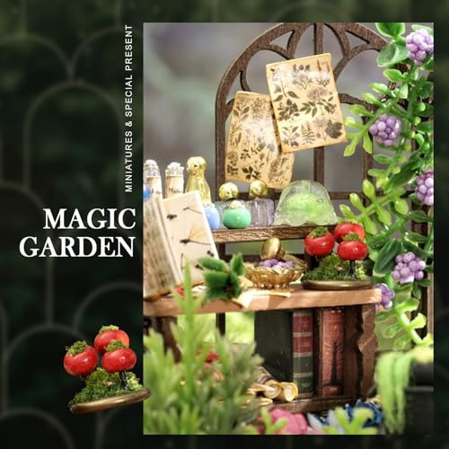 Foyucool Miniature House Kit, Dollhouse Kit with Furnitures, DIY Mini House Building Kit for for Adult, Christmas Home Decorations Gifts for Family and Friends, Flower Shop