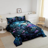 Feelyou Dragon Comforter Set Twin Size Comforter for Boys Girls Teens Wild Life Bedding Set Jungle Dragon Duvet Set Room Decor Balck Blue Quilt Set Feelyou