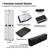 Yescom 10x20' Heavy Duty Enclosed Pop Up Canopy Folding with 4 Sidewalls for Outdoor Event Vendor Farmer Flea Market Tent Yescom