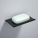 Bernkot 10'' Corner Shower Shelf w/Soap Holder, 304 Stainless Steel Grout in Shelf for Bathroom, Recessed Shelf for Tiled Wall, No Drilling Needed (Black) Bernkot