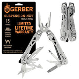 Gerber Gear Suspension-NXT 15-in-1 EDC Multi tool with Pocket Knife, Needle Nose Pliers and Wire Stripper Tools, Gifts for Men, Survival and Camping Gear, Stainless Steel GERBER