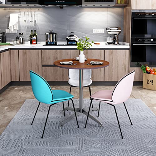 SENGLIDA Round Office Table Conference Table Small Dining Table Coffee Meeting Table for Office Boardroom Kitchen Living Room Waterproof Desktop Easy Assembly 31.5 inch SENGLIDA