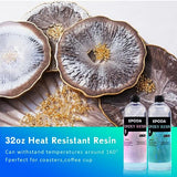 EPODA Epoxy Resin 32oz, Crystal Clear Art Casting Resin and Hardener Hard, Perfect for Beginners, Epoxy Resin Kit for Art Craft EPODA