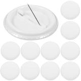SEWACC 20 Pcs Blank Button Making Supplies Round Badge Button Parts Metal Button Pin Badges for Button Maker Machine DIY Craft Supplies White Decor SEWACC