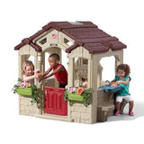 Step2 Charming Cottage Kids Playhouse, Indoor and Outdoor Playset, Interactive Sounds, Toddlers 2+ Years Old, Easy to Assemble Backyard Discovery Playhouse Step2