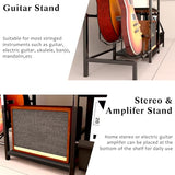 EASTROCK Guitar Stand & Record Player Table - 3-Tier Vinyl Record Storage for Acoustic, Electric Guitar, Bass, Speaker, Amp EASTROCK