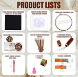 GOLDEN SMILE Embroidery Kit for Beginners Adults - 2-in-1 Frame & Display Hoop (8.2"/21cm), Water-Soluble Pattern, Full Reusable Tools for Easy Start | Owl Floral Art