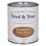 Tried & True Stain + Finish - Dark Walnut - Quart - Natural Stain & Oil Finish for Wood, Pigmented Danish Oil, Food Safe, Solvent Free, VOC Free, Dye Tried & True