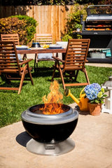 Cuisinart 24” Cleanburn Smokeless Fire Pit with Removable Ash Pan, Portable Outdoor Wood Burning Fireplace, Smoke Free Stainless Steel Outdoor Heater, Enhanced Airflow and Easy Cleanup with Ash Pan Cuisinart