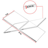 Large Clear Acrylic Book Stands for Display, Amlits, Best Reading Bookstand Display Open Holder for Cook Books Magazines, Newspaper, Textbooks (Clear) Amlits