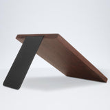 LOYORTY 2 Pair Walnut Book Ends, Large Bookends for Shelves, Wood Bookends for Heavy Books, Decorative Book Shelf LOYORTY