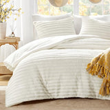 Intelligent Design Twin Comforter Set, Plush Bedding, Microfiber Reverse, 2 Piece, Lightweight, Super Soft Ribbed Velvet Comforter 1 Sham, All Season Fluffy Bed Set, Avril, Twin/Twin XL Ivory Intelligent Design