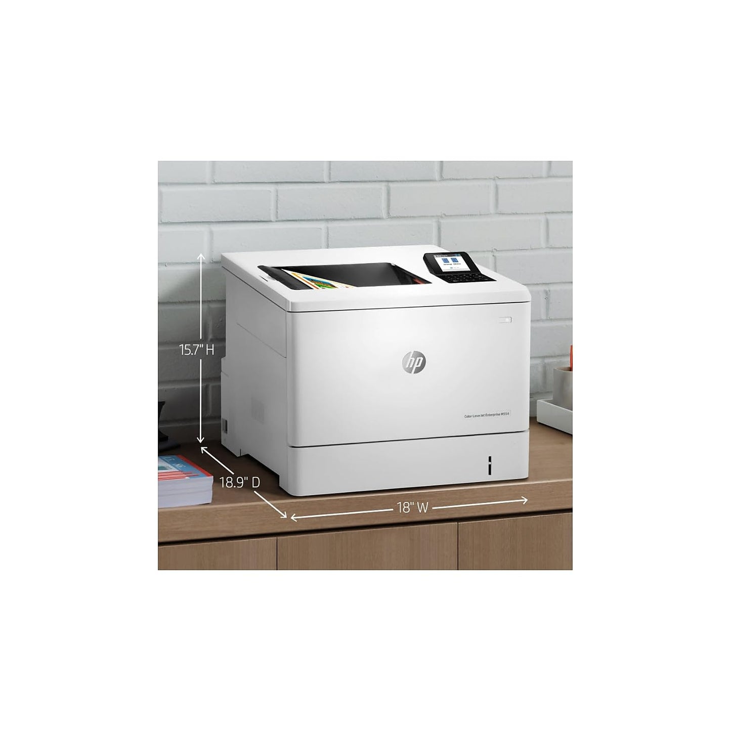 HP Color LaserJet Enterprise M554dn Duplex Printer (7ZU81A),White