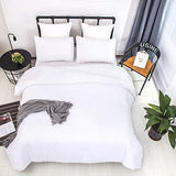 CLOTHKNOW White Comforter Set Twin 3Pcs White Bedding Comforter Sets Soft Bed Comforter Set with 2 x Pillow Cases CLOTHKNOW
