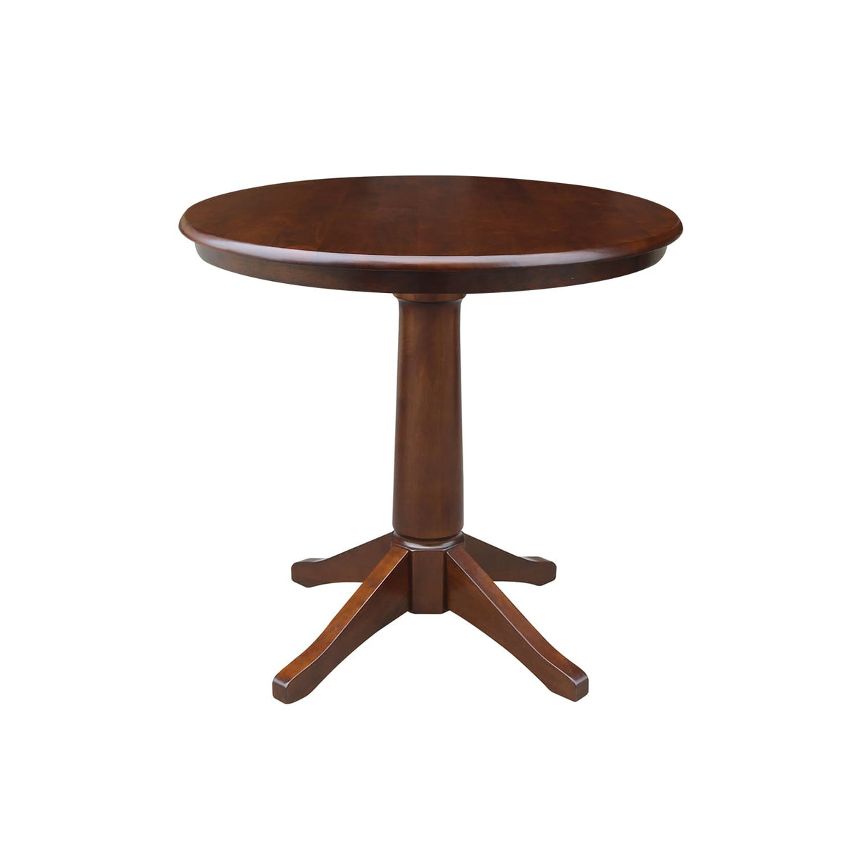 International Concepts 36" Round Top Pedestal Table-28.9" H Dining Table, Espresso IC International Concepts