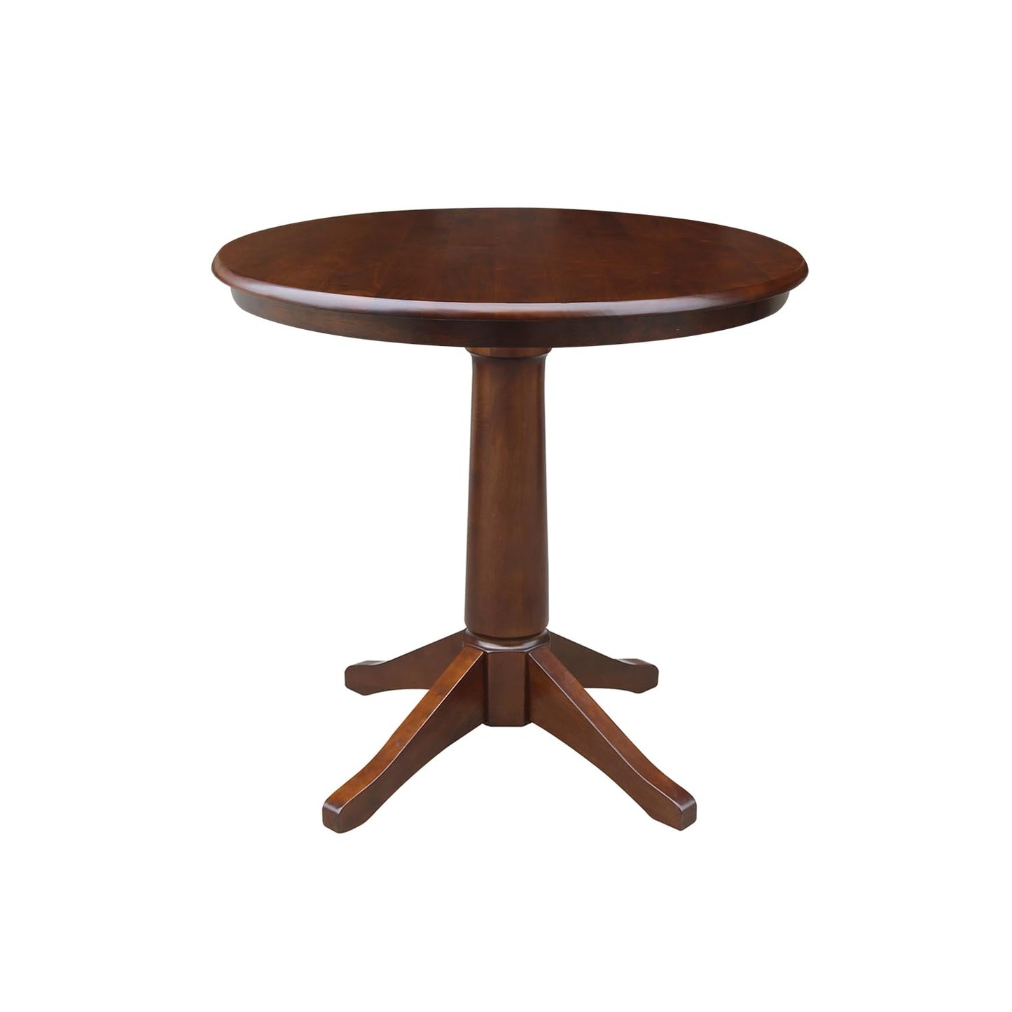 International Concepts 36" Round Top Pedestal Table-28.9" H Dining Table, Espresso - WoodArtSupply