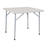 Office Star Resin Sqaure Multipurpose Table with Collapsible Legs, Indoor Outdoor Use for Banquets, Picnics, and Parties, 36 Inch, Square Office Star
