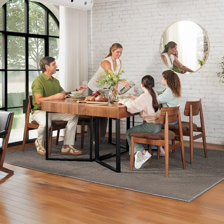 Transformer Table - Dining Table to Computer Desk, Work-from-Home Office, Gaming Desk, Study Desk, Space-Saving Furniture, Multiuse Dining Table, Royal Brown Transformer Table