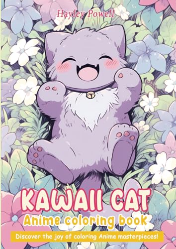 Kawaii Cat Anime Coloring Book: 40+ Manga Art Pages for Anime Enthusiasts, a Stress-Relief Adult Kid Great Gifts