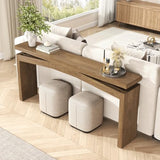 Epecoya Console Tables for Entryway 63-Inch, Wooden Sofa Tables Narrow Long Behind Couch Farmhouse, Modern Entryway Tables Rectangular for Entrance, Home, Living Room, Natural Brown Epecoya