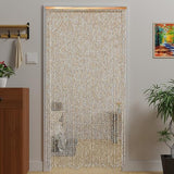 Transcosy Bamboo Beaded Curtain for Doorways Handmade Door Beads Boho Beaded Room Doorway Curtain Natural Wood Divider for Closet Entrance Window Decor (Nature, 90×190cm/35×75in) Transcosy