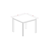 East West Furniture CAFE5-OAK-C Capri 5 Piece Counter Height Pub Set Includes a Square Table and 4 Linen Fabric Dining Room Chairs, 42x42 Inch, Oak East West Furniture