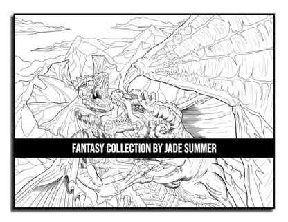 Fantasy Collection: An Adult Coloring Book with 100+ Incredible Coloring Pages of Mermaids, Fairies, Vampires, Dragons, and More!