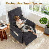 Korser Power Recliner Chair, Small Recliners for Small Spaces, Electric Recliner Chairs for Adults with Remote, Pillow and Side Pockets, Reclining Chair with Memory Function, Living Room, Chenille