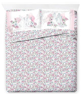 Jay Franco Kids Sheet Set with Fitted, Flat Sheets & Pillow Cover - Ultra-Soft Bedding with Pillowcase for Room Decor, Pink - Disney Princess, 4 Piece Full Jay Franco