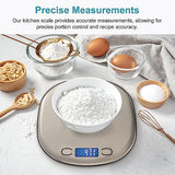 Ultrean High Capacity Food Scale, 33lb Rechargeable Digital Kitchen Scale with LCD Display, Slim & Lightweight Design, 1g Precise Graduation, Weight Grams and Ounces for Cooking, Baking & Meal Prep