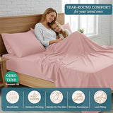 Casa Platino Queen Sheet Set, 4 Piece Pre-Washed Bed Sheets for Queen Size Bed, Ultra Soft Brushed Microfiber Sheets, Deep Pocket up to 15", Hotel Luxury Bedding, Fade Resistant & Cozy – Sepia Rose Casa Platino